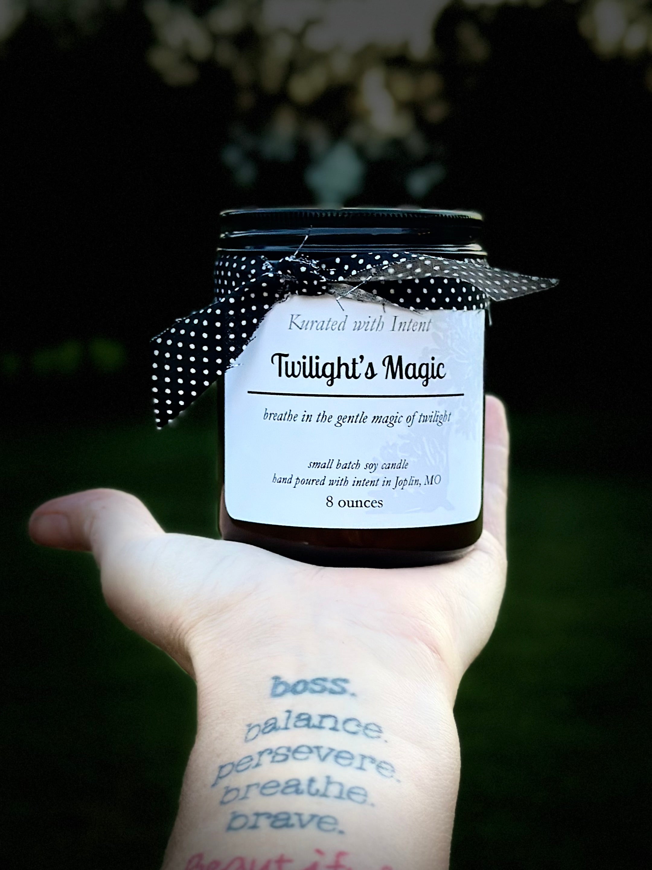 Amber Glass Jar Candle